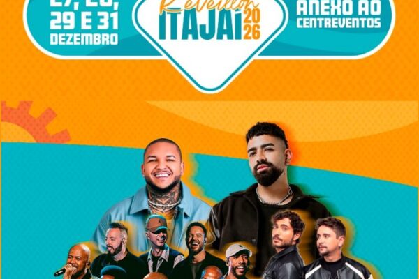 Réveillon de Itajaí : Shows Festival Réveillon Itajaí 2026 - Sortimentos Programação Réveillon 2026