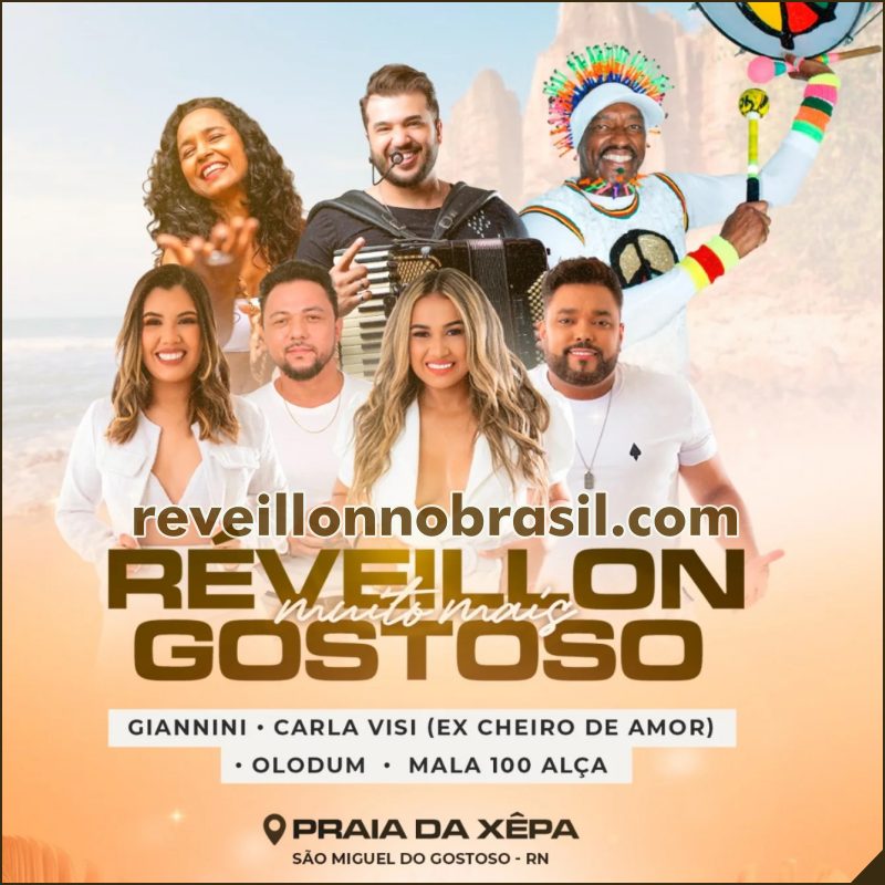 São Miguel do Gostoso Réveillon 2025 no litoral do Rio Grande do Norte : shows na virada na Praia da Xêpa e festa LGBTQIA+