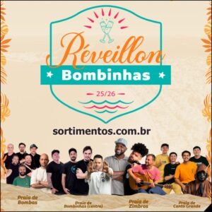 Bombinhas Réveillon 2026 : shows e queima de fogos nas praias de Bombas, Centro, Canto Grande e Zimbros