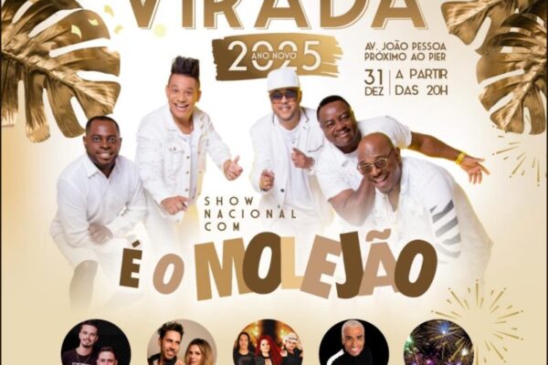 Guaíba Réveillon 2025 : shows com Molejão, Claus e Vanessa, Guilherme e Juliano, Os Federais e Xandy Monteiro na virada de ano