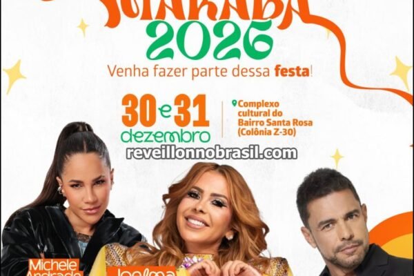 Programação Réveillon 2026 de Marabá no Pará : shows na virada de ano com Joelma, Michele Andrade e Zezé Di Camargo