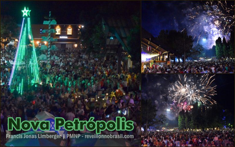 Nova Petrópolis Réveillon 2025 na Praça das Flores e Rua Coberta : show do Grupo Triou e da dupla Lucas e Felipe na virada de ano