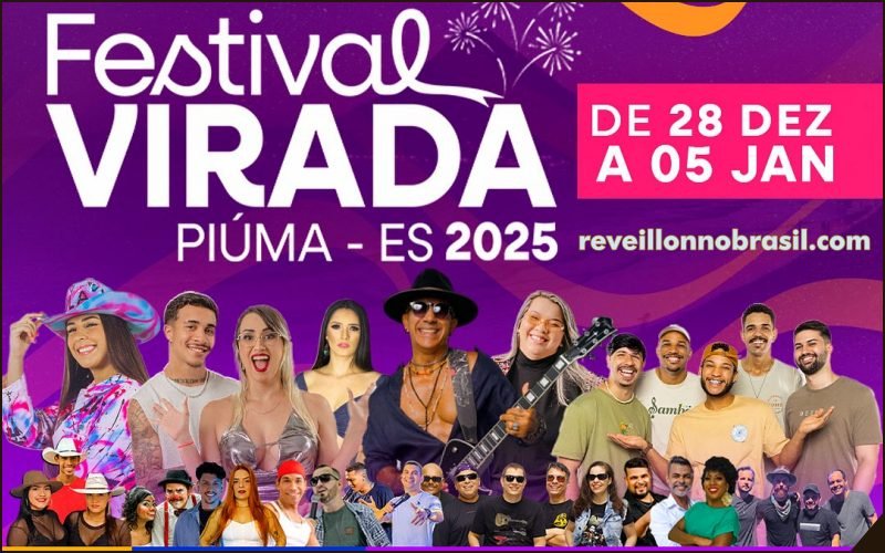 Piúma Réveillon 2025 no Espírito Santo : programação festival da virada de  28 de dezembro a 5 de janeiro