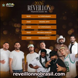 Poços de Caldas Réveillon 2026 em Minas Gerais - Shows e queima de fogos no Réveillon de Poços de Caldas - Sortimentos Virada de Ano