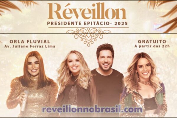 Presidente Epitácio Réveillon 2025 em São Paulo : shows com Nayara Azevedo, Thaeme & Thiago e Mariana Fagundes