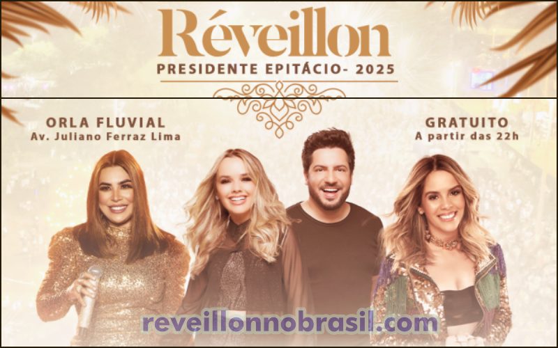 Presidente Epitácio Réveillon 2025 em São Paulo : shows com Nayara Azevedo, Thaeme & Thiago e Mariana Fagundes