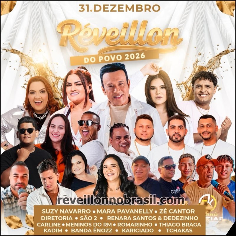 Shows Réveillon 2026 de Trairi no litoral cearense - Programação Réveillon 2026 de Trairi no litoral do Ceará