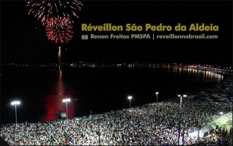 São Pedro da Aldeia Réveillon 2025 na Praia do Centro : queima de fogos e shows na virada de ano