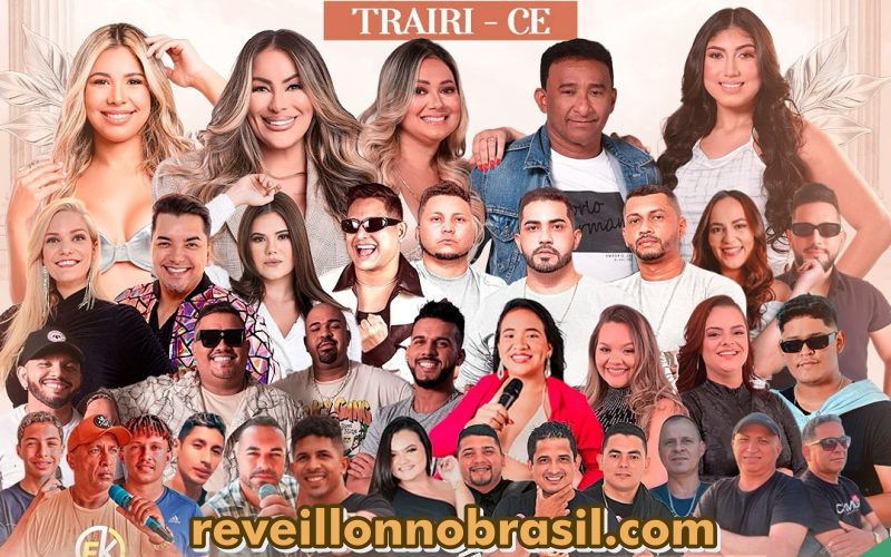 Trairi Réveillon 2025 no Ceará : shows na sede, Mundaú, Flecheiras, Cana Brava, Guajiru e Emboaca