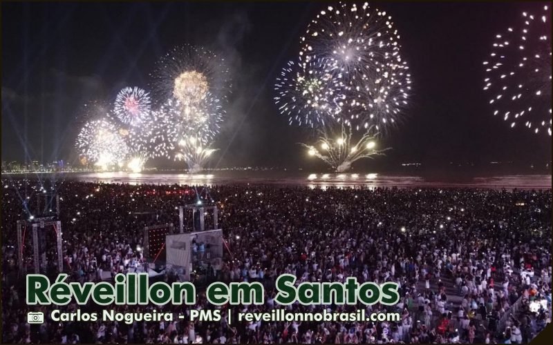 Réveillon em Santos na Praia do Gonzaga