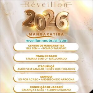 Shows Réveillon 2026 de Mangaratiba : programação virada de ano na Costa Verde Fluminense - Sortimentos Réveillon 2026