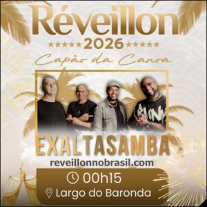 Réveillon 2026 em Capão da Canoa no litoral gaúcho : Exaltasamba, DJ e queima de fogos virada de ano na Beira-Mar