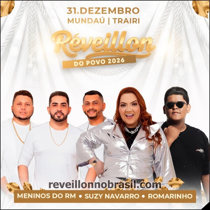 Mundaú Réveillon 2026 de Trairi no litoral cearense - Programação Réveillon 2026 de Trairi no litoral do Ceará