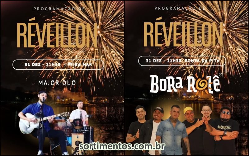 Programação Réveillon 2026 de Antonina no litoral do Paraná : shows e queima de fogos na virada de ano