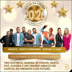 Réveillon 2026 em Barreiras na Bahia : shows e queima de fogos na virada de ano