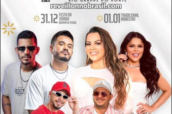 Grossos Réveillon 2026 no Rio Grande do Norte : shows e queima de fogos na virada de ano