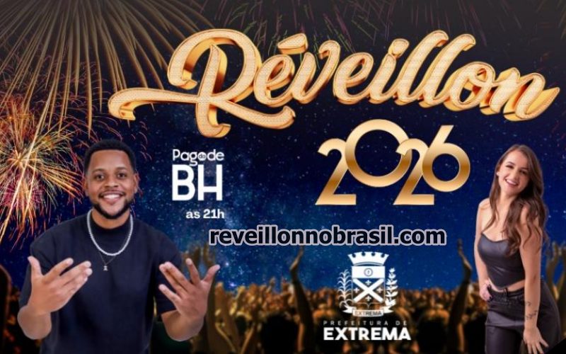 Réveillon de Extrema em Minas Gerais : shows na virada de ano no Parque Municipal de Eventos - Sortimentos Virada de Ano