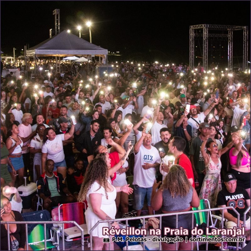 Shows Réveillon 2026 na Praia do Laranjal em Pelotas : programação de virada de ano na Praia do Laranjal